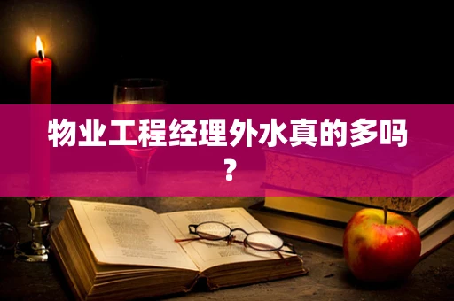 物业工程经理外水真的多吗？