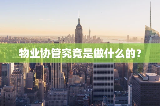 物业协管究竟是做什么的？