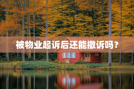 被物业起诉后还能撤诉吗？