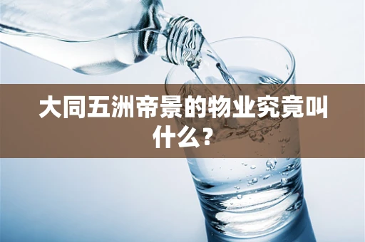 大同五洲帝景的物业究竟叫什么？