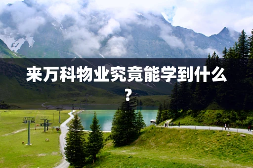 来万科物业究竟能学到什么？