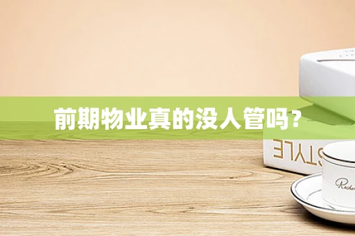 前期物业真的没人管吗？
