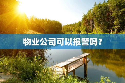 物业公司可以报警吗？
