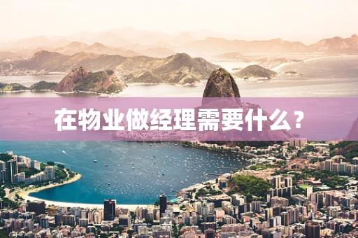 在物业做经理需要什么？