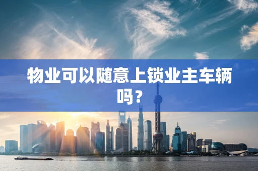 物业可以随意上锁业主车辆吗？