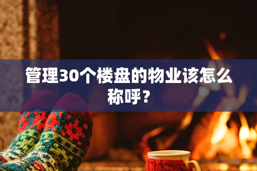 管理30个楼盘的物业该怎么称呼？