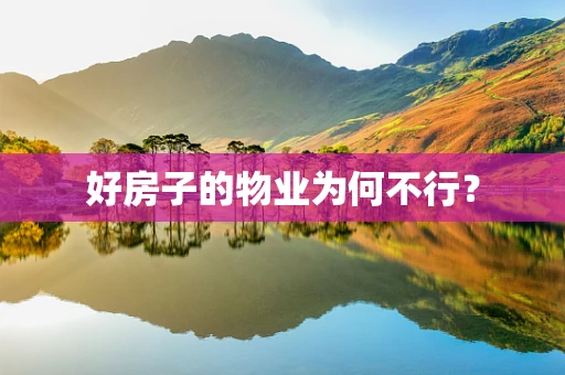 好房子的物业为何不行？