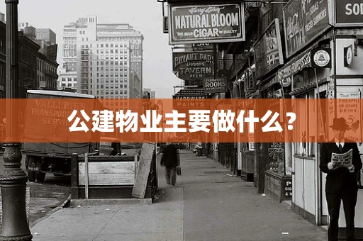 公建物业主要做什么？
