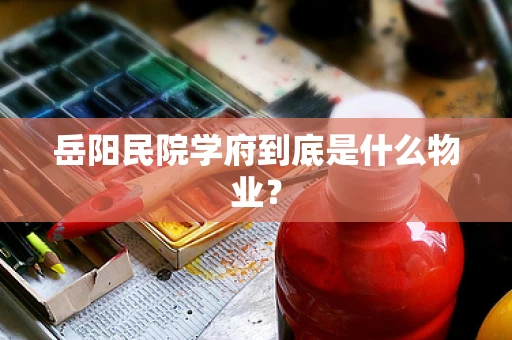 岳阳民院学府到底是什么物业？