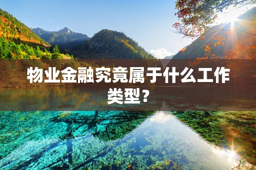 物业金融究竟属于什么工作类型？