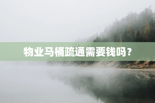 物业马桶疏通需要钱吗？