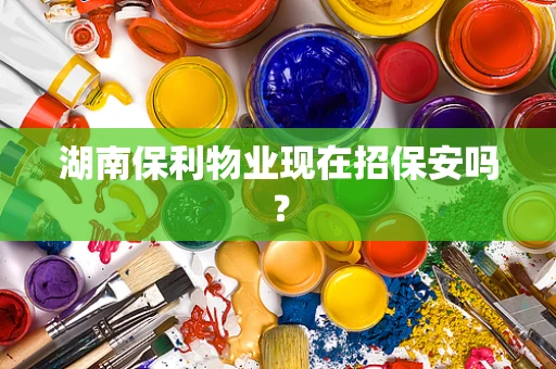 湖南保利物业现在招保安吗？