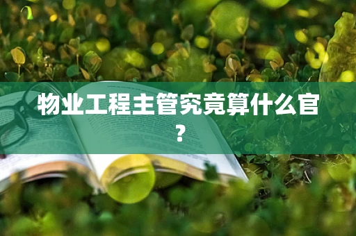 物业工程主管究竟算什么官？