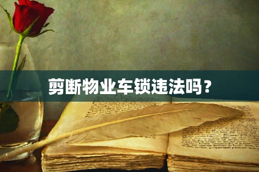 剪断物业车锁违法吗？