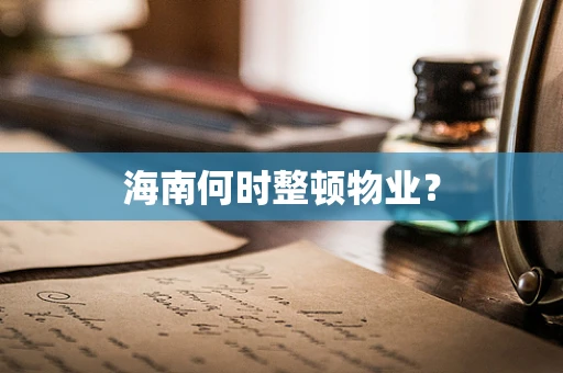 海南何时整顿物业？